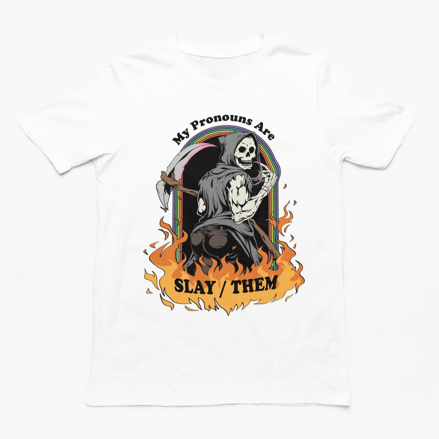 My Pronouns are Slay / Them Cartoon t-shirt - Orbital Clothing