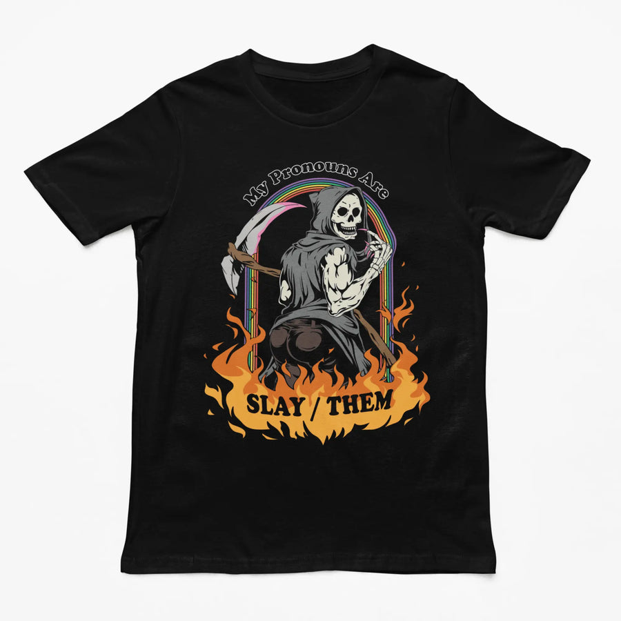 My Pronouns are Slay / Them Cartoon t-shirt - Orbital Clothing