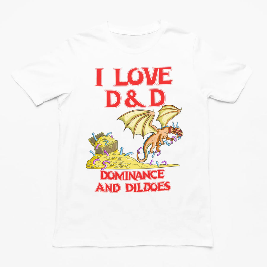 I Love D&D (Dominance and Dildoes) t-shirt - Orbital Clothing