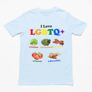 Ich liebe LGBTQ+ (Salat-Guacamole-Speck-Tomaten-Quesadilla) T-Shirt