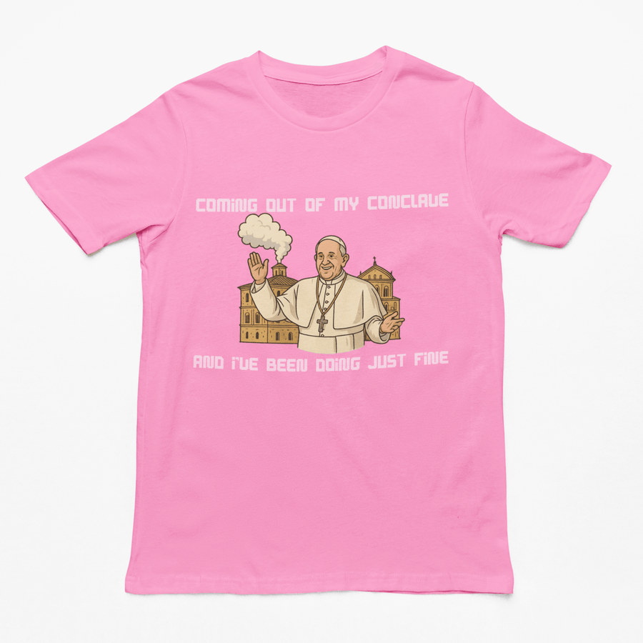 Coming out of my Conclave and I've been doing just fine t-shirt - Orbital Clothing