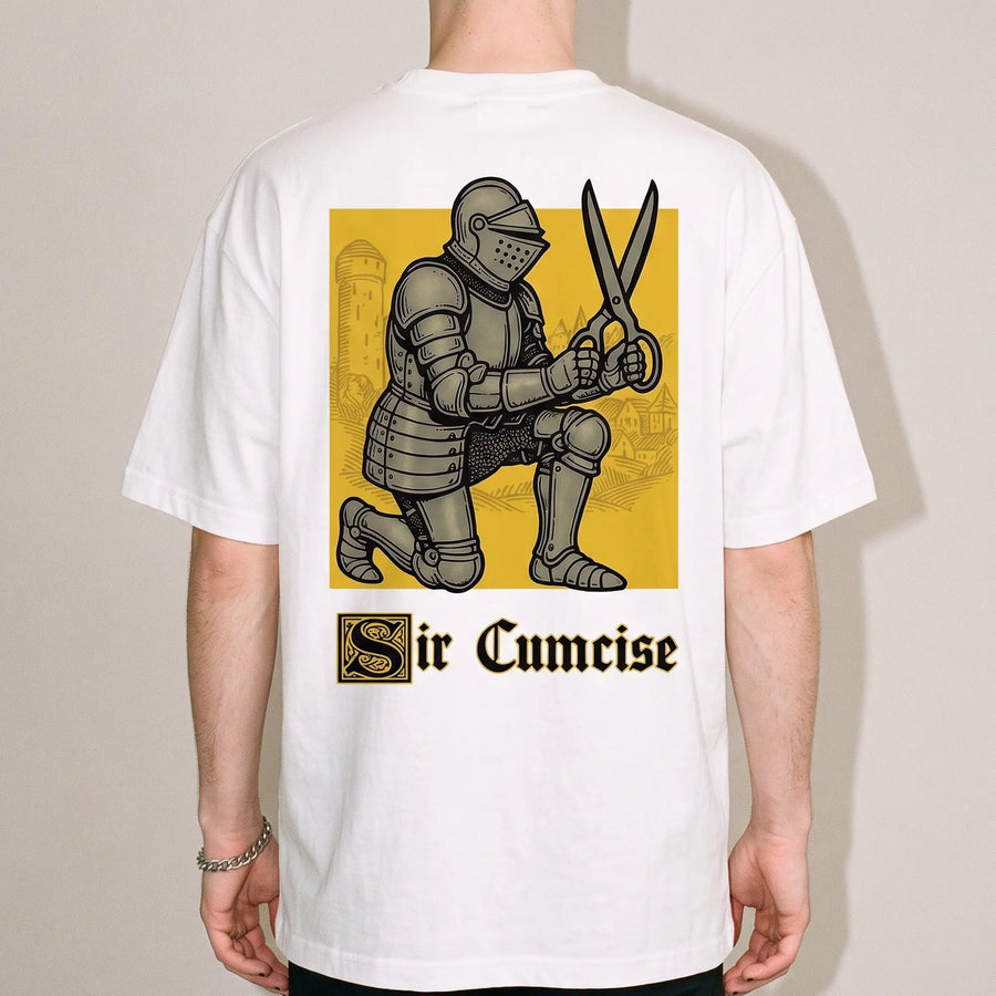 Sir Cumcise (Handdrawn) T-Shirt (backprint) - Orbital Clothing