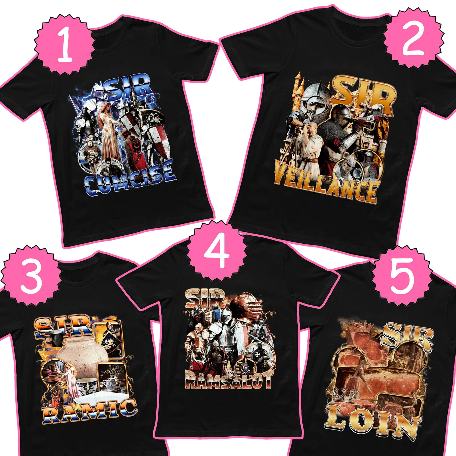 Medival 5 tee bundle - Orbital Clothing