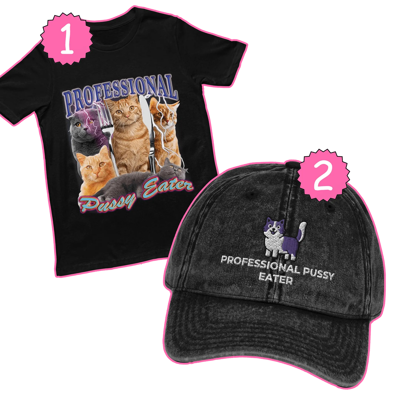 Pussy Eater shirt and hat bundle - Orbital Clothing