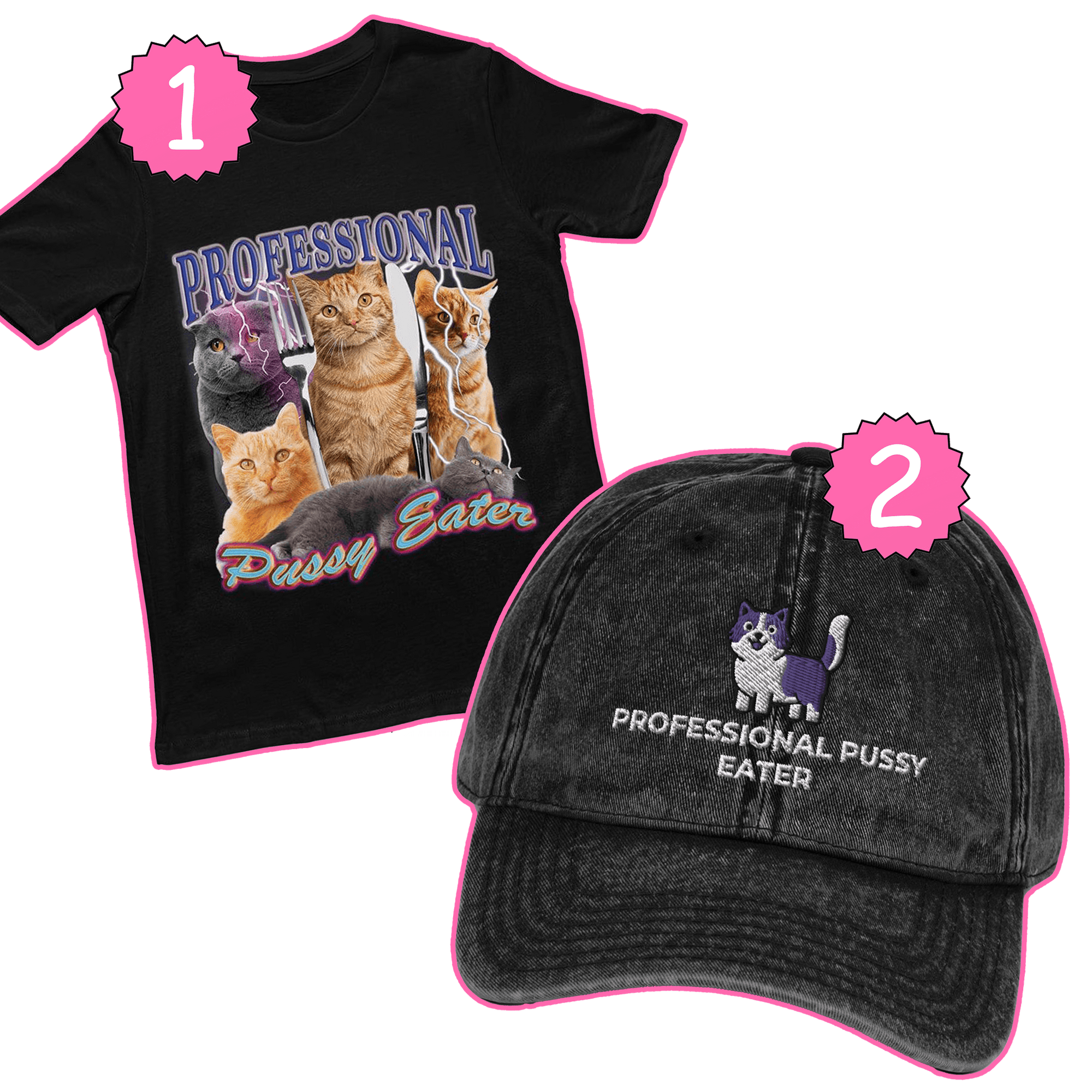Pussy Eater shirt and hat bundle - Orbital Clothing