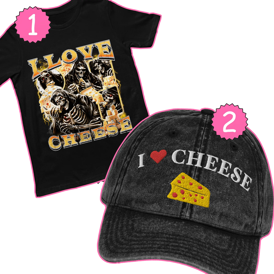 Cheese shirt and hat bundle - Orbital Clothing