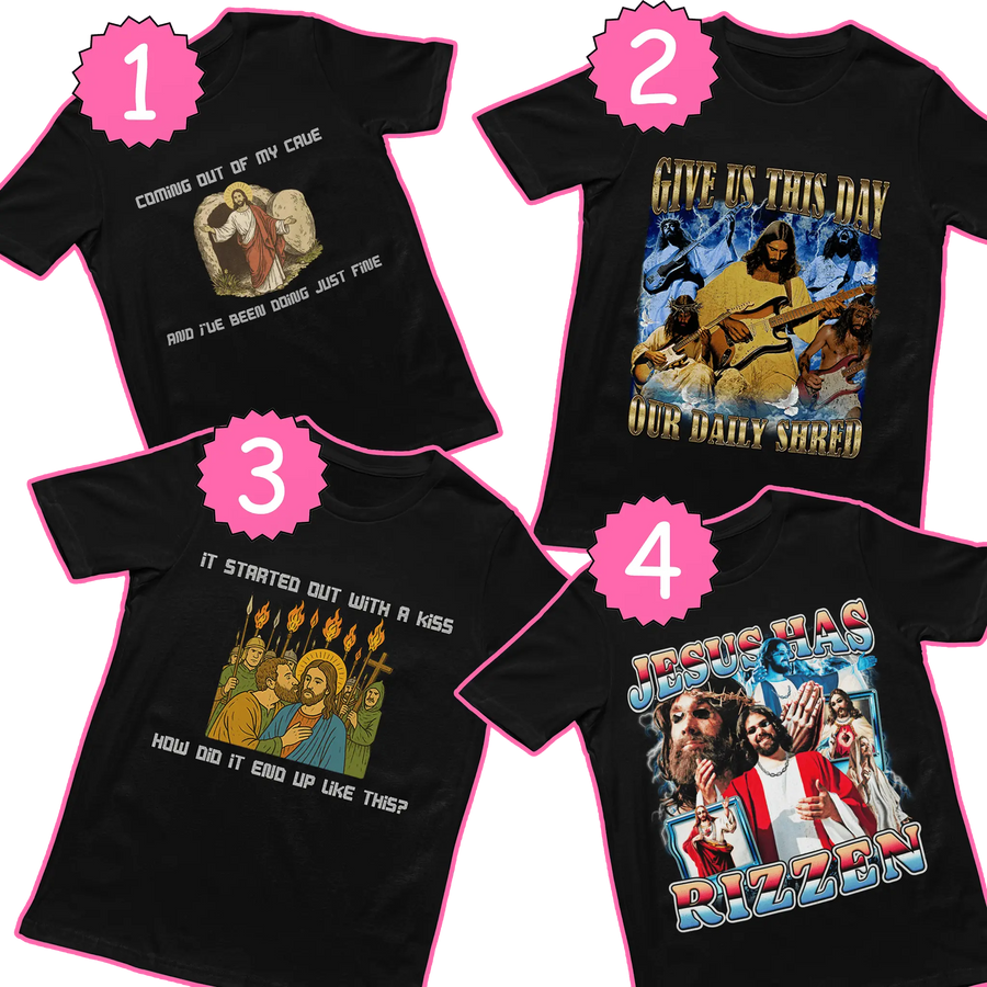Regular Christian 4 tee Bundle - Orbital Clothing