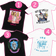 Handgezeichnetes 4er-T-Shirt-Set
