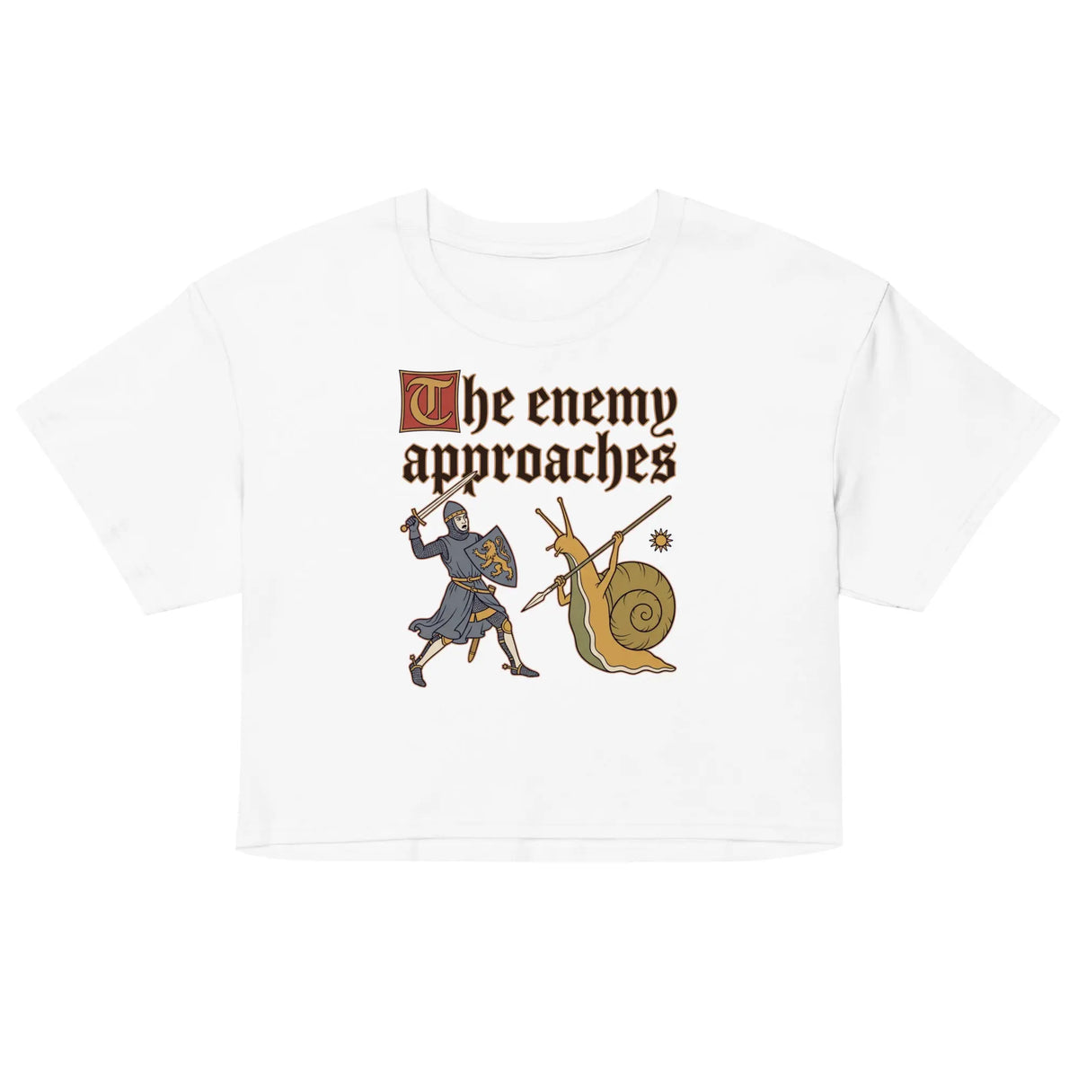 The Enemy Approaches Women’s crop top Orbital Clothing