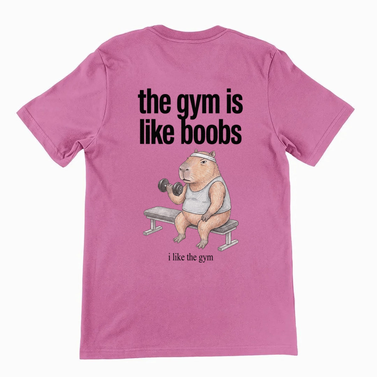 The Gym Is Like Boobs T-Shirt (backprint) Orbital Clothing