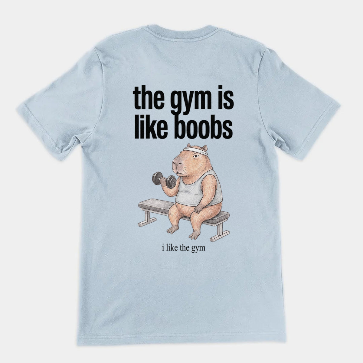 The Gym Is Like Boobs T-Shirt (backprint) Orbital Clothing