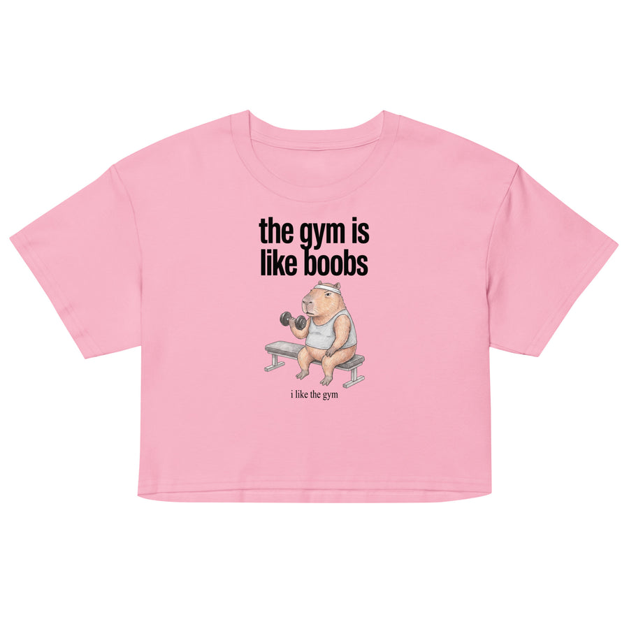 The Gym Is Like Boobs Women’s crop top Orbital Clothing