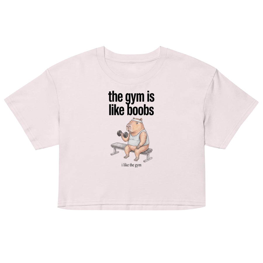The Gym Is Like Boobs Women’s crop top Orbital Clothing