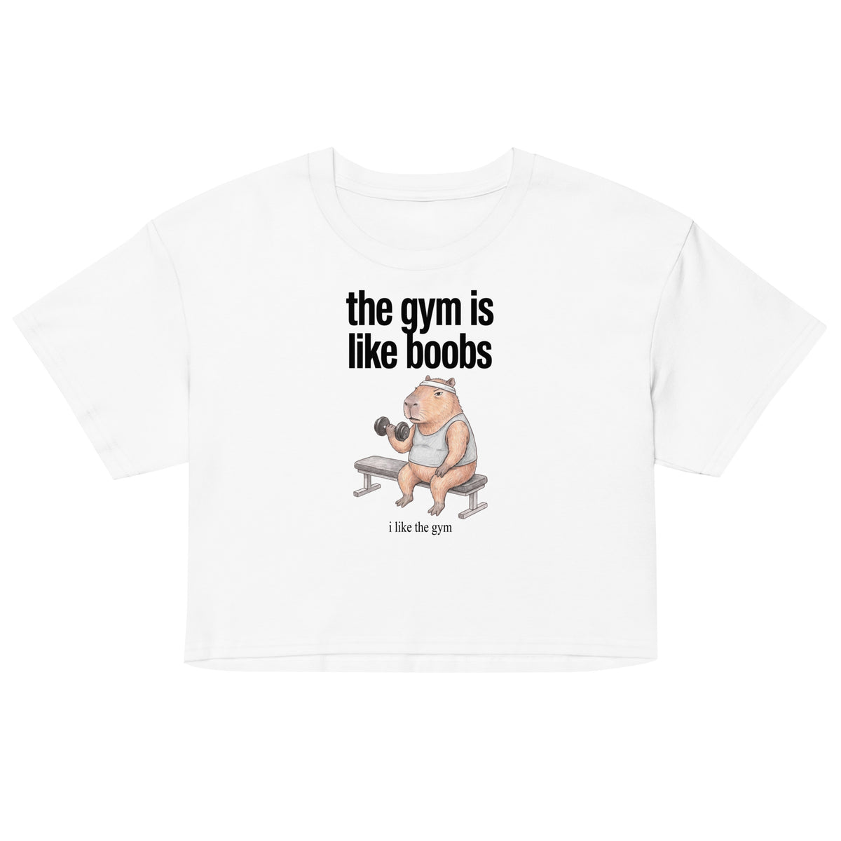 The Gym Is Like Boobs Women’s crop top Orbital Clothing