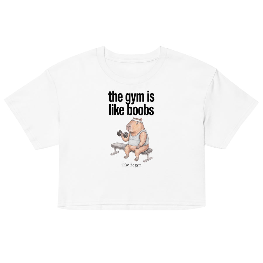 The Gym Is Like Boobs Women’s crop top Orbital Clothing