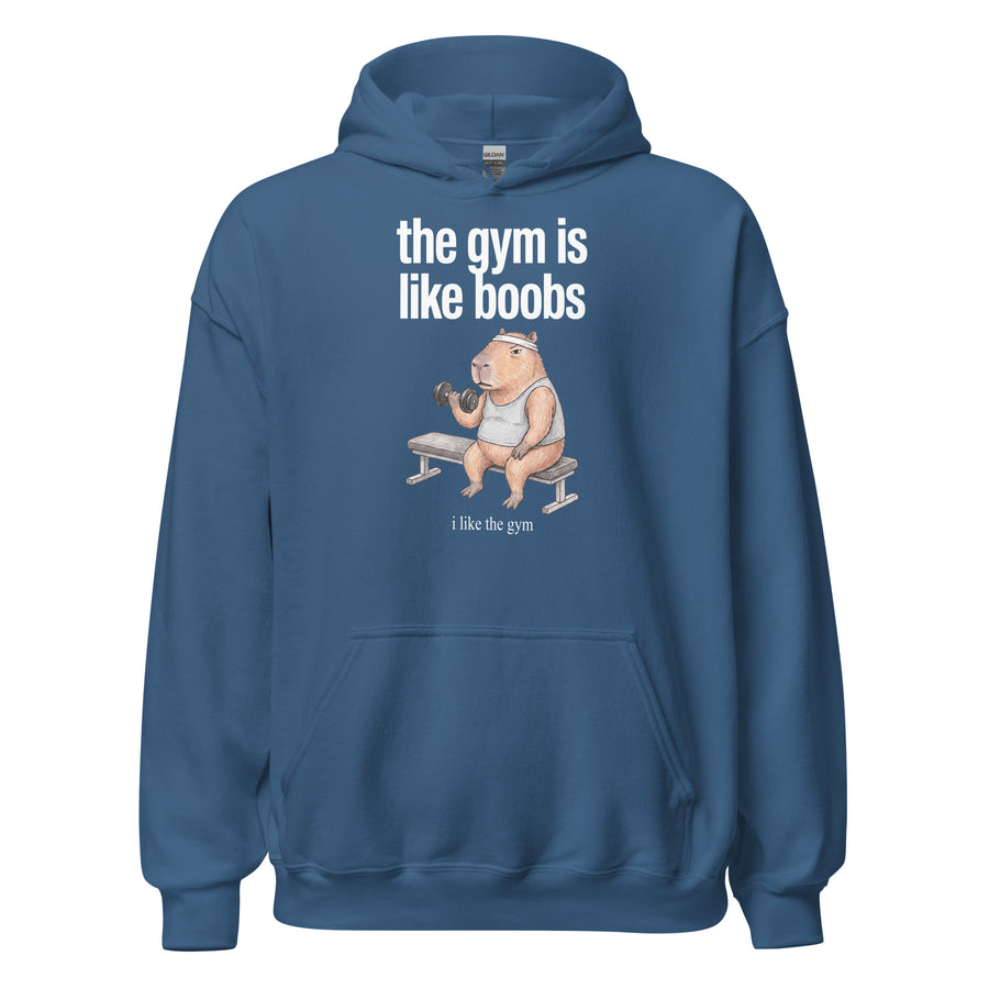 The Gym Is Like Boobs Hoodie Orbital Clothing