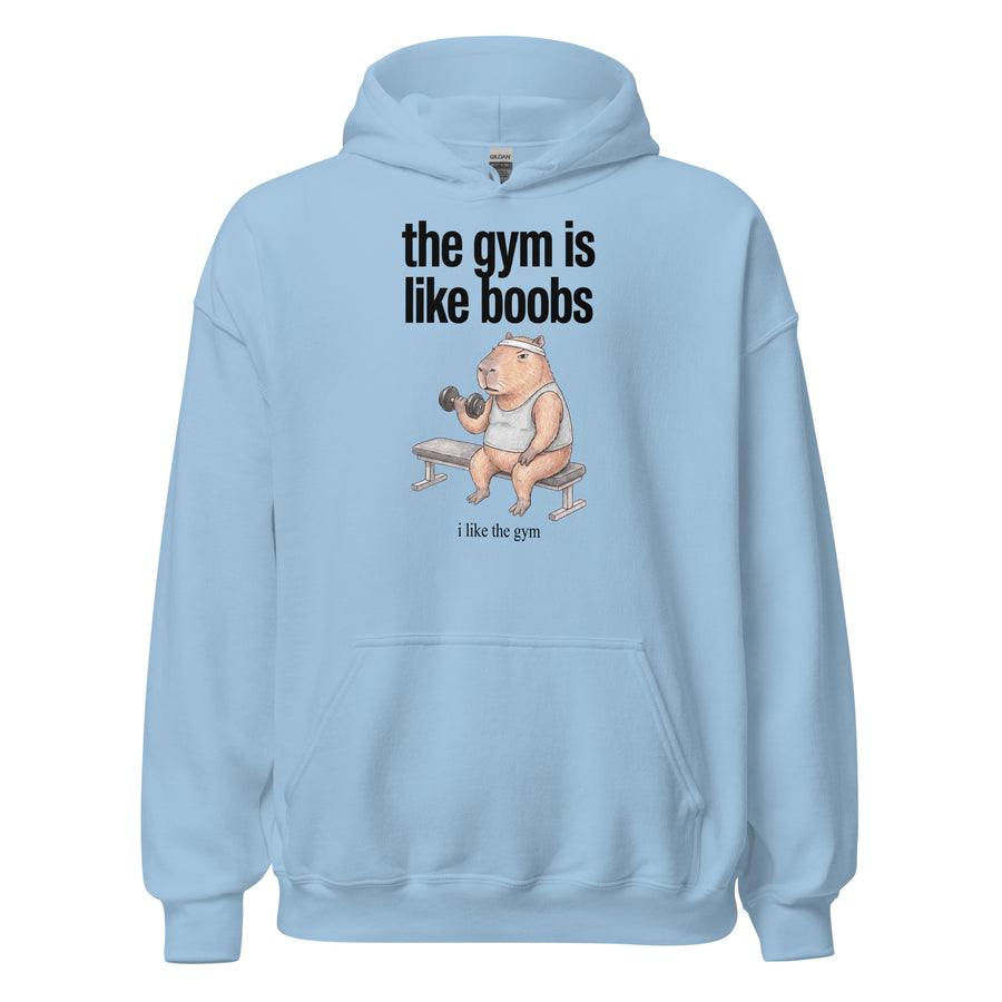 The Gym Is Like Boobs Hoodie Orbital Clothing