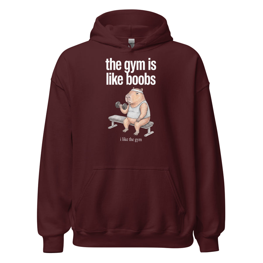 The Gym Is Like Boobs Hoodie Orbital Clothing