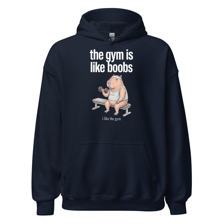 The Gym Is Like Boobs Hoodie Orbital Clothing