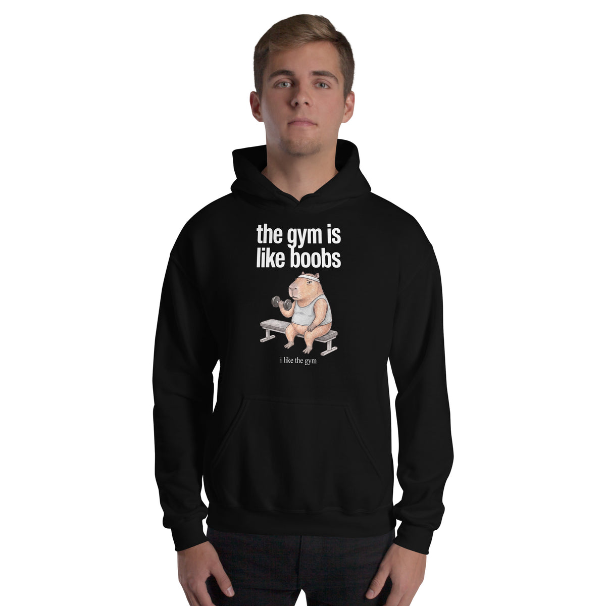 The Gym Is Like Boobs Hoodie Orbital Clothing