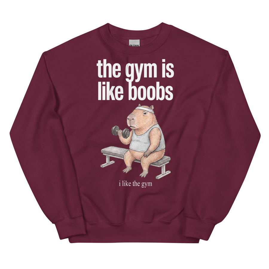 The Gym Is Like Boobs Sweatshirt Orbital Clothing