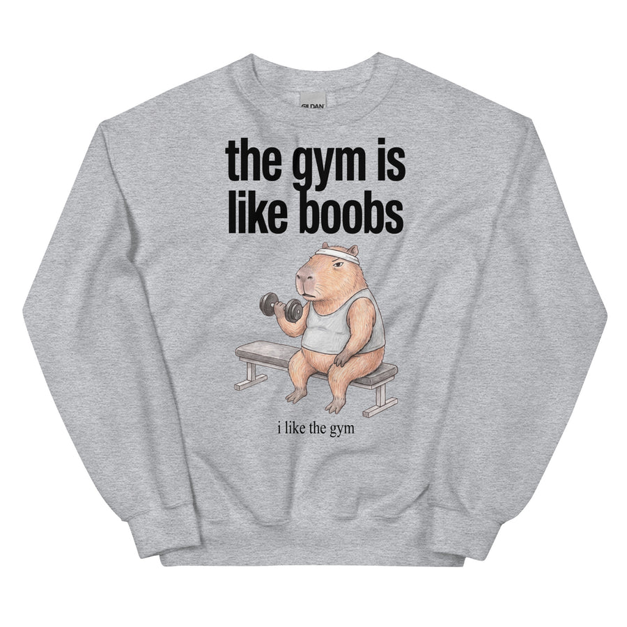 The Gym Is Like Boobs Sweatshirt Orbital Clothing
