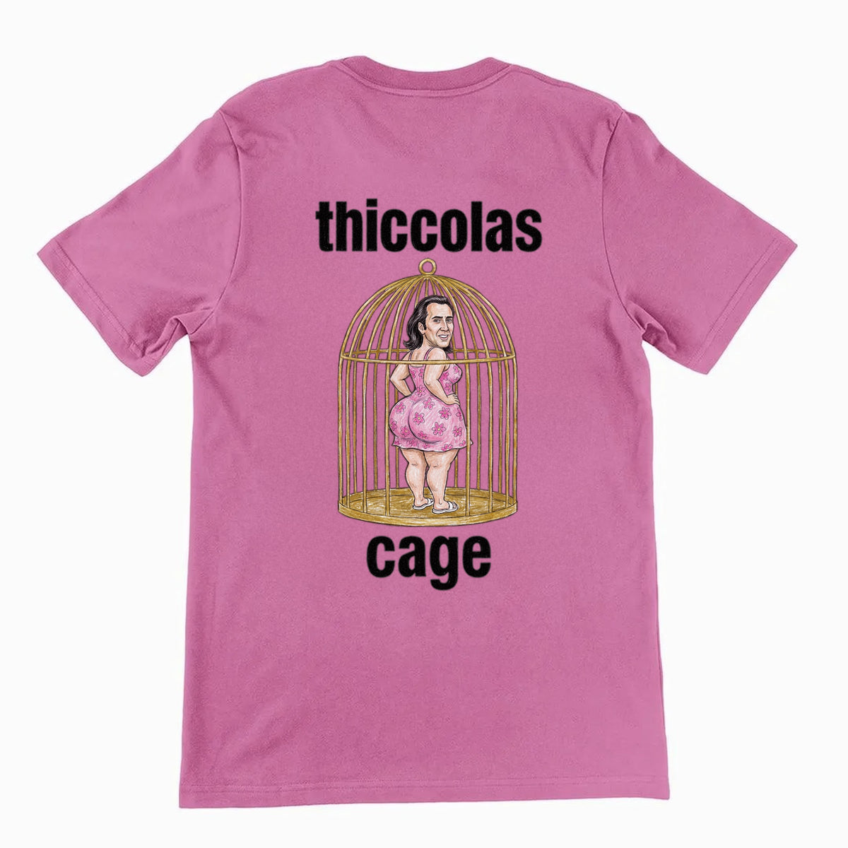 Thiccolas Cage T-Shirt (backprint) Orbital Clothing