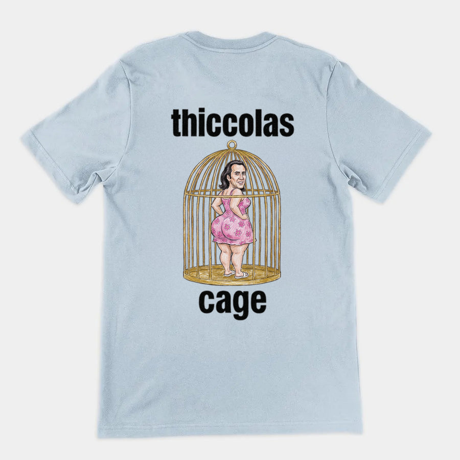 Thiccolas Cage T-Shirt (backprint) Orbital Clothing