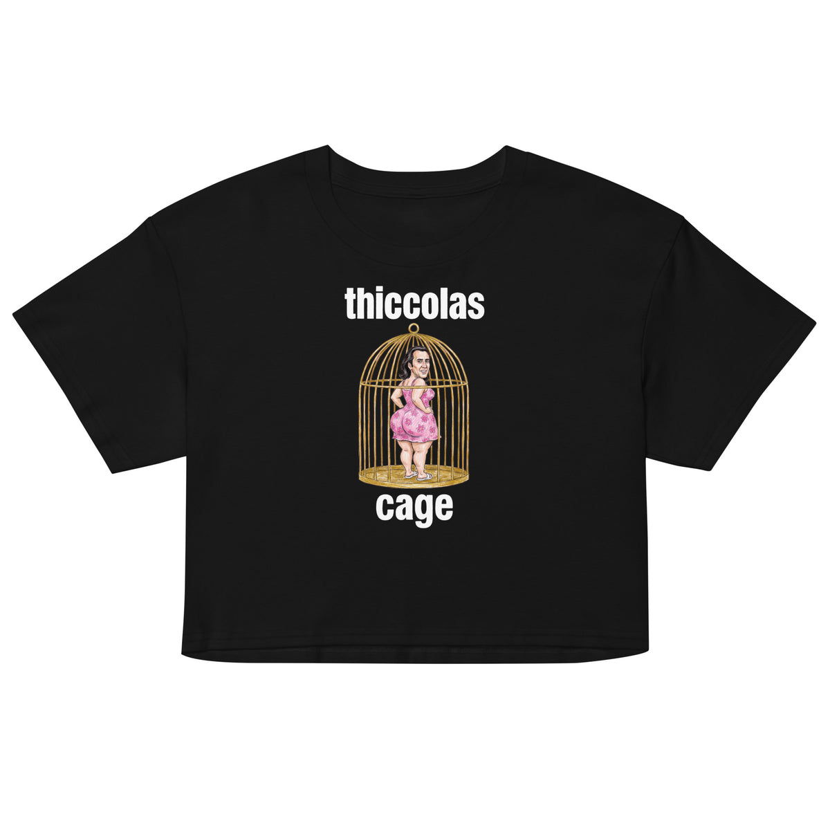 Thiccolas Cage Women’s crop top Orbital Clothing