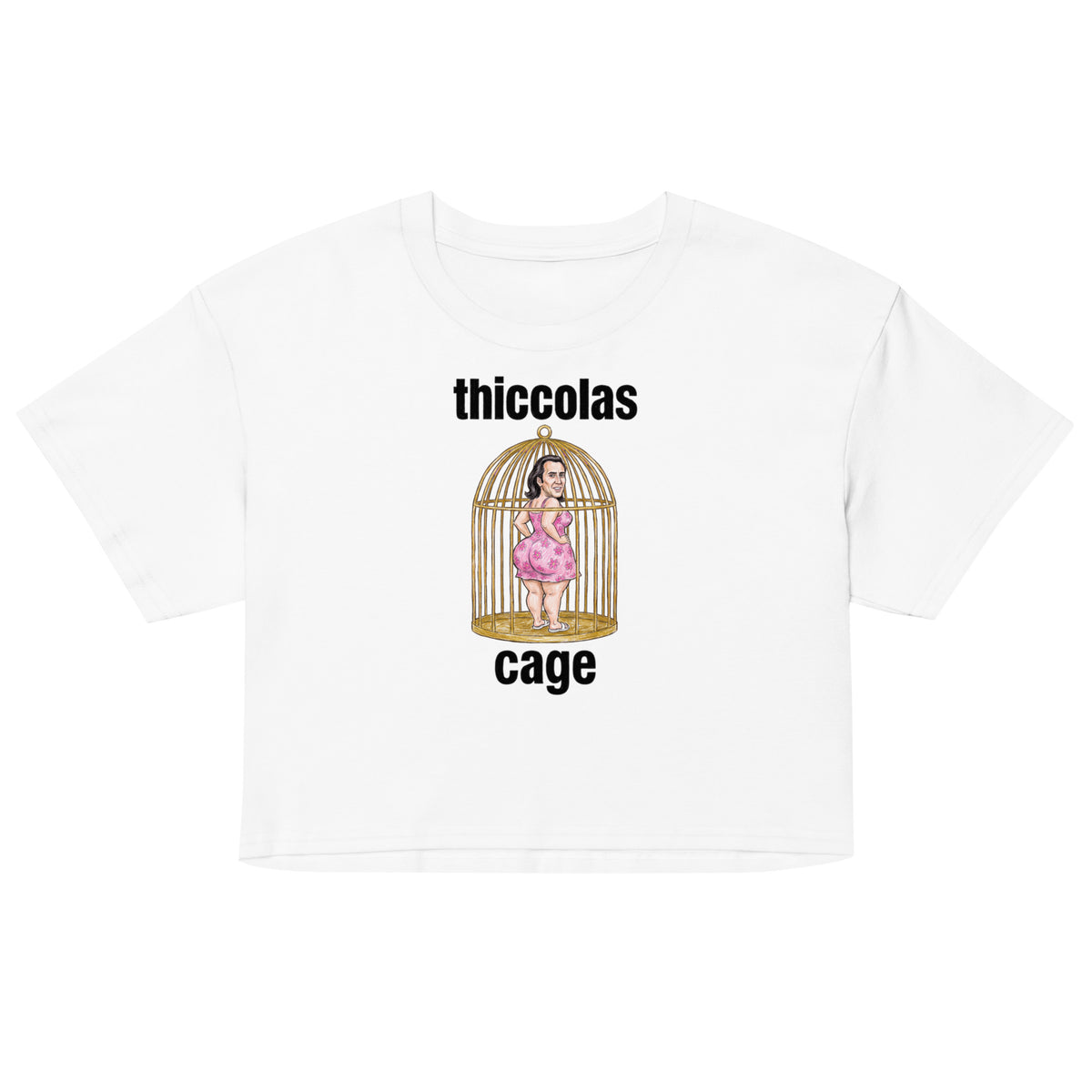 Thiccolas Cage Women’s crop top Orbital Clothing