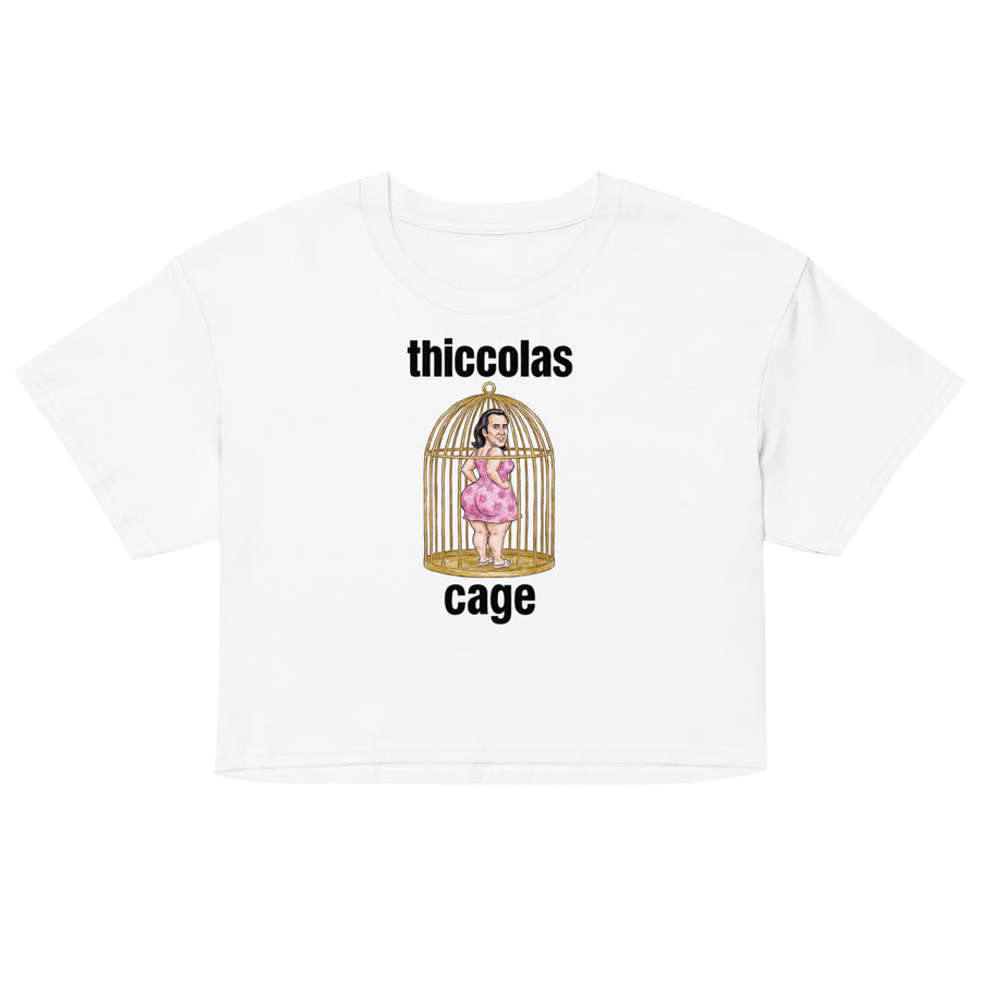 Thiccolas Cage Women’s crop top Orbital Clothing