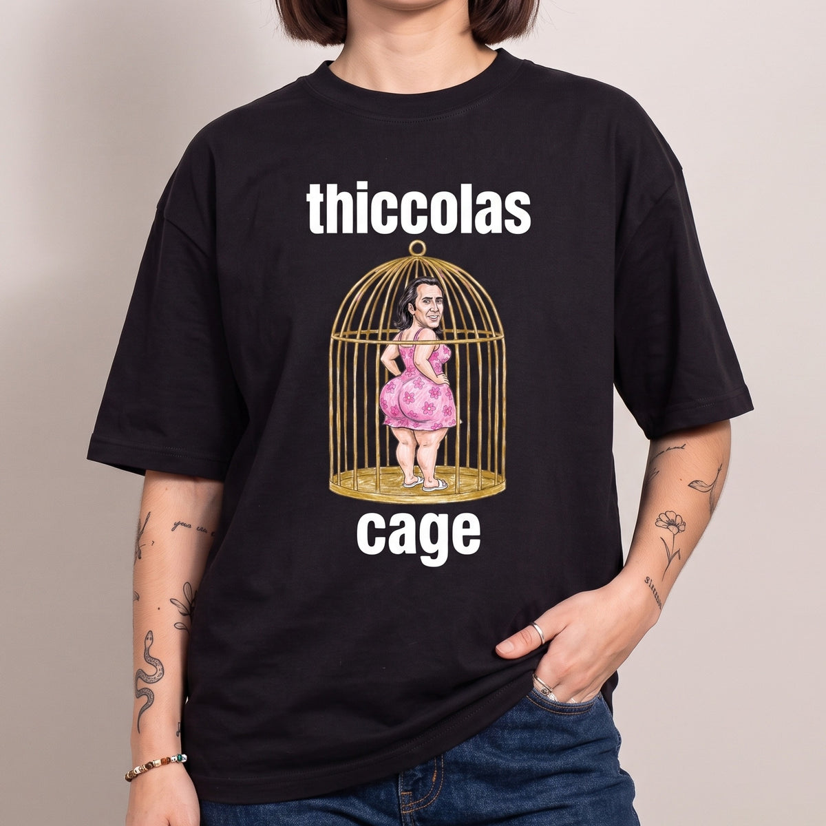 Thiccolas Cage T-Shirt - Orbital Clothing