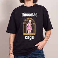 Thiccolas Cage T-Shirt - Black / S