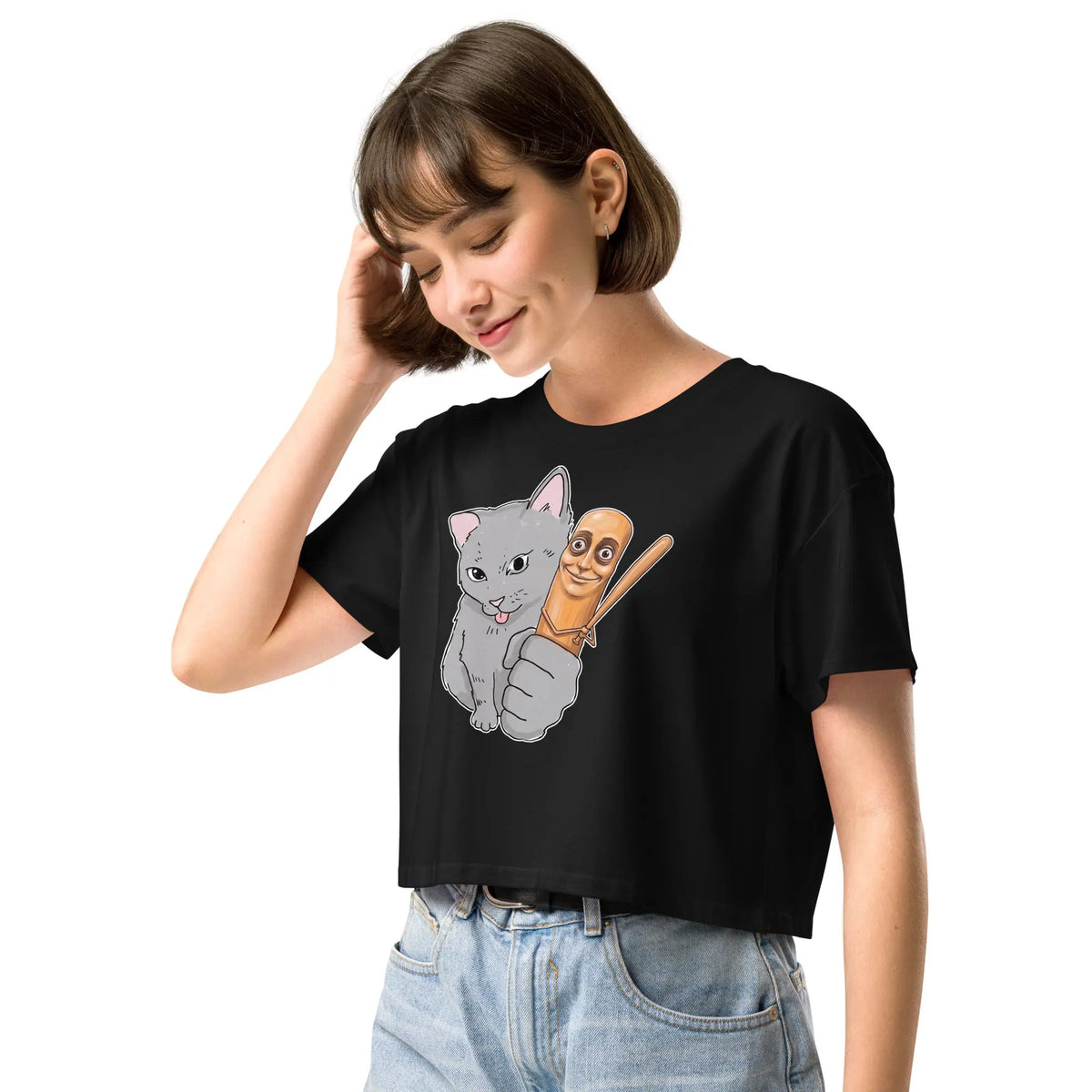 Cat Got Your Tung Women’s crop top Orbital Clothing