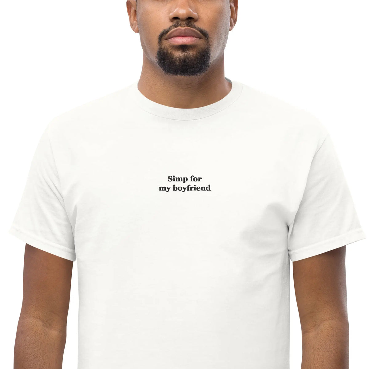 Simp for my boyfriend (embroidered) T-Shirt Orbital Clothing