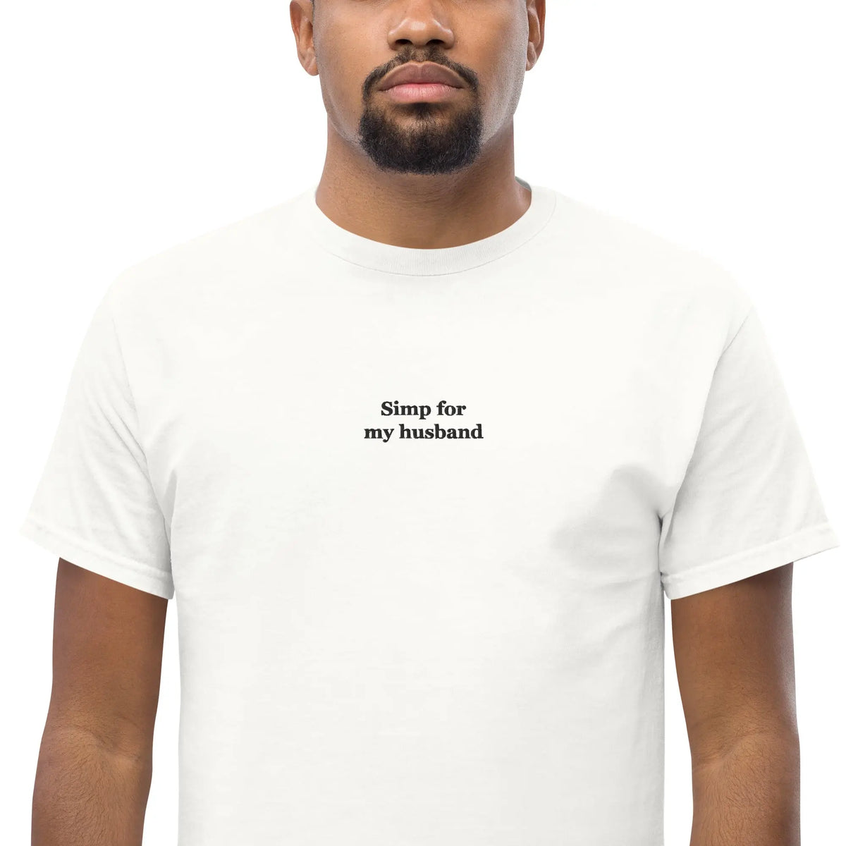 Simp for my husband (embroidered) T-Shirt Orbital Clothing