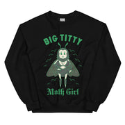 Sweatshirt mit Mottenmotiv und großen Brüsten
