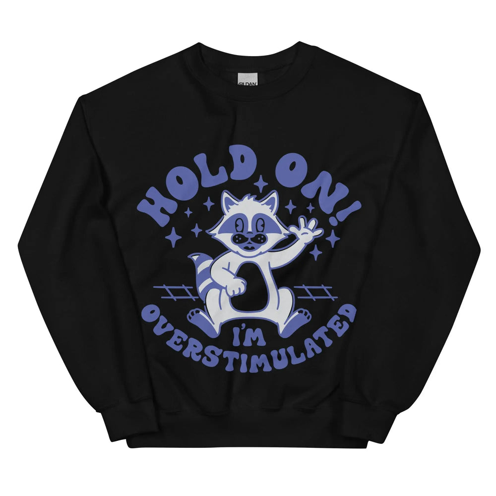 Hold on I'm Overstimulated Sweatshirt - Orbital Clothing