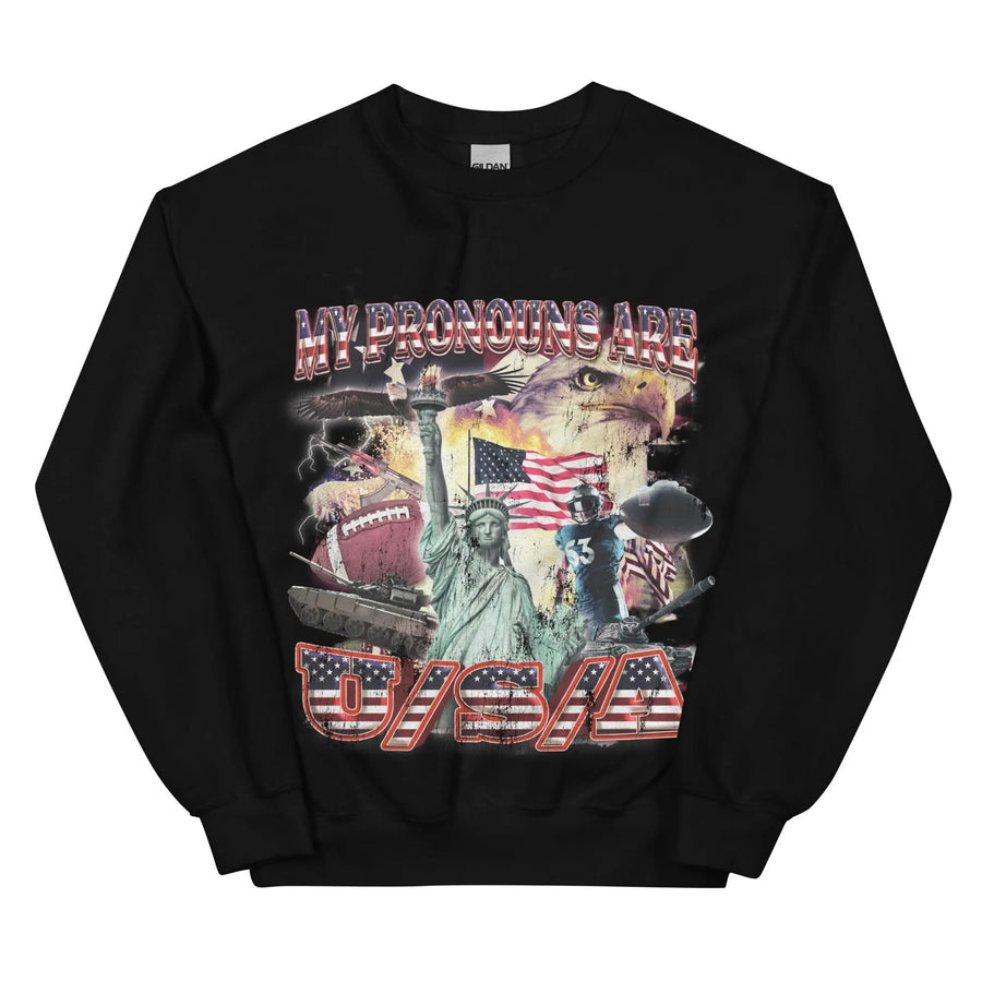 My Pronouns are U/S/A Sweatshirt - Orbital Clothing