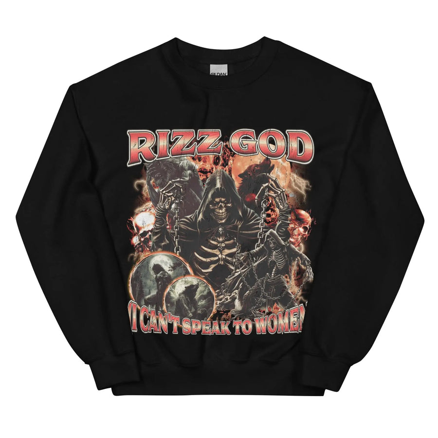 Rizz God (I can't speak to women) Sweatshirt - Orbital Clothing
