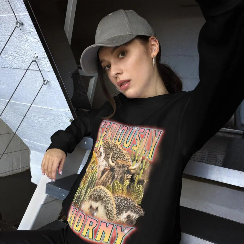 Seriously Horny Sweatshirt - Orbital Clothing