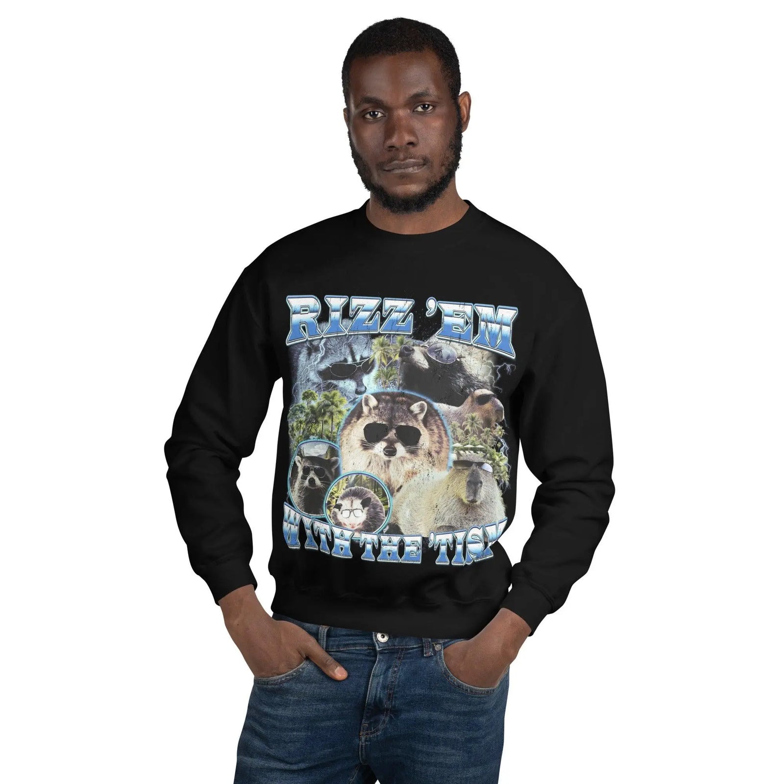 Rizz 'em with the 'tism Sweatshirt - Orbital Clothing