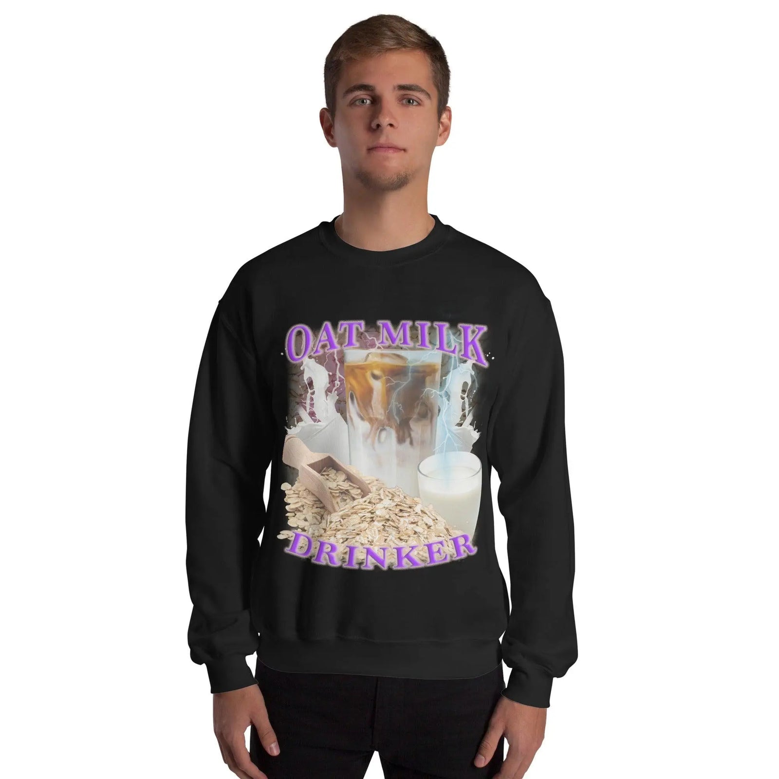 Oat Milk Drinker Sweatshirt - Orbital Clothing