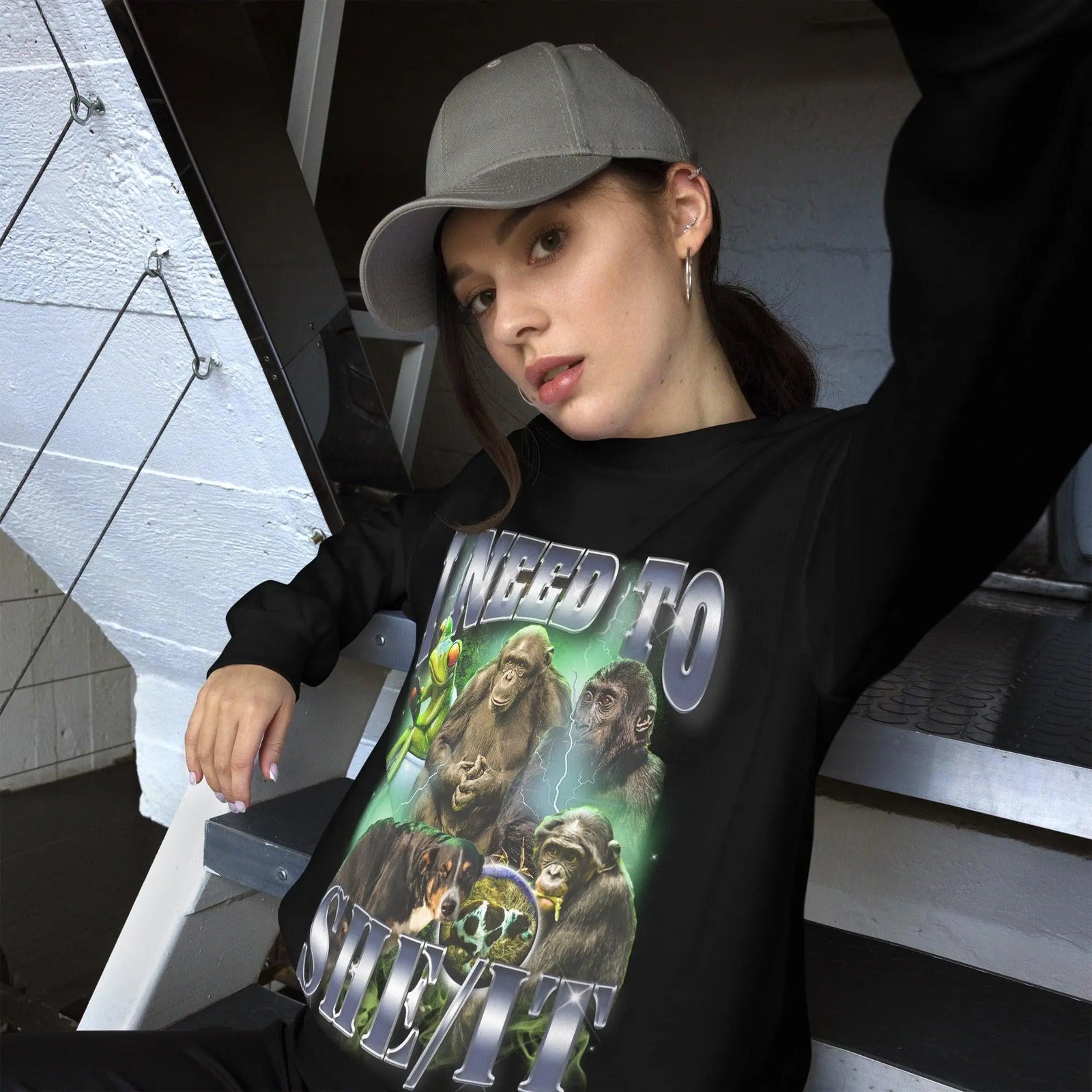 I Need To She/It Sweatshirt - Orbital Clothing