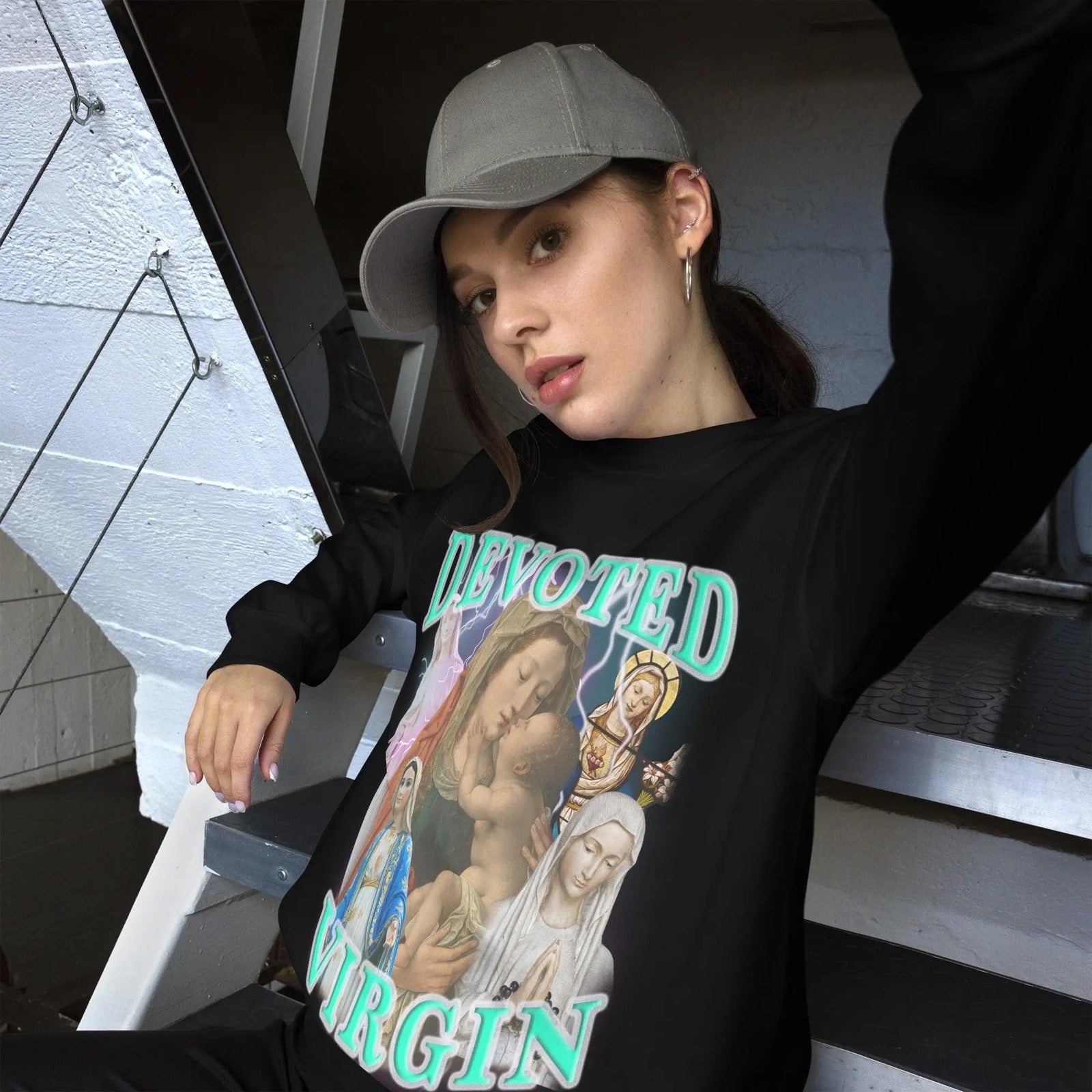 Devoted Virgin Sweatshirt - Orbital Clothing