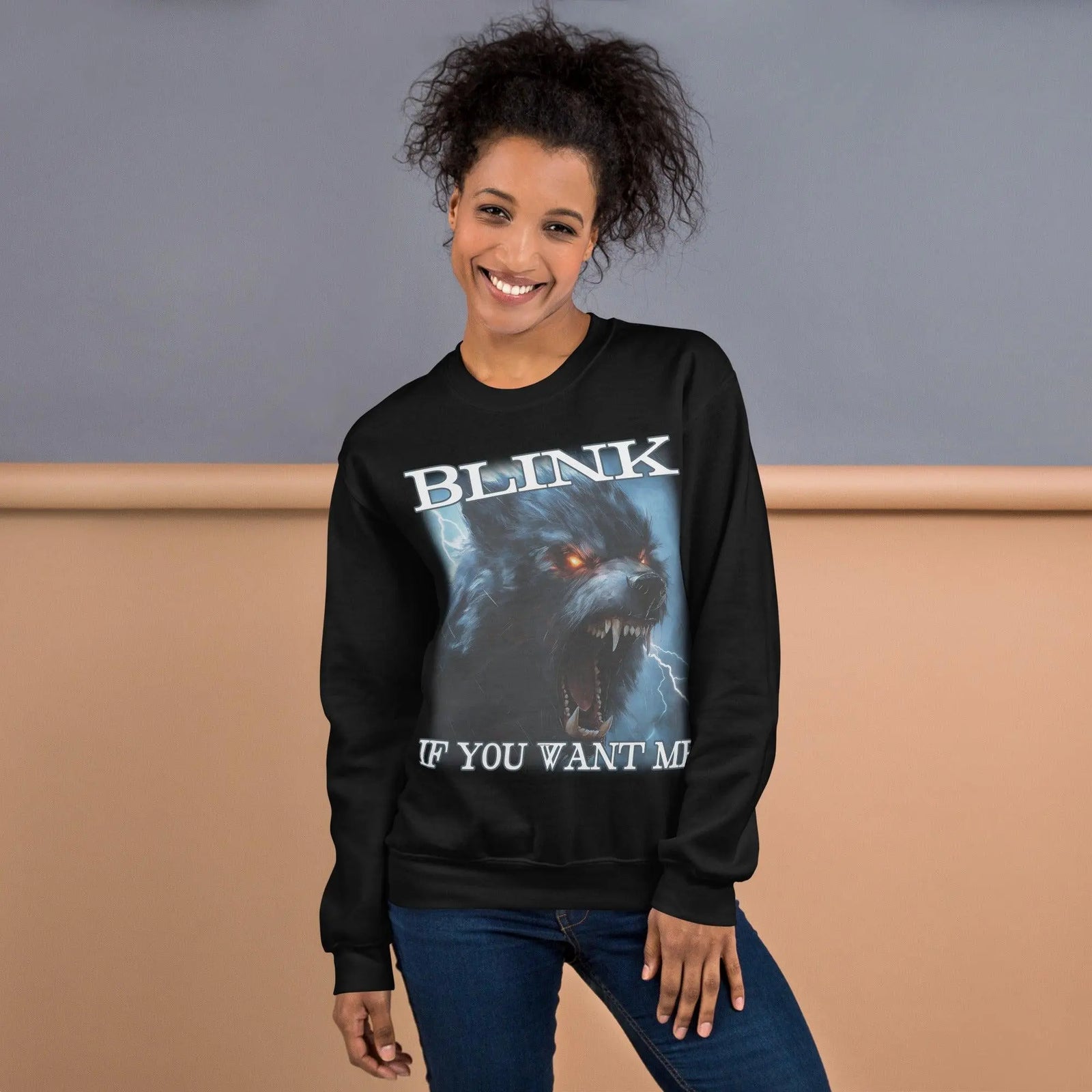 Blink If You Want Me Sweatshirt - Orbital Clothing