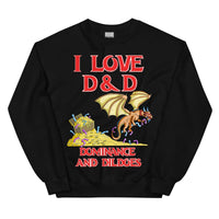 Ik hou van D&amp;D (Dominantie en dildo's) Sweatshirt - Zwart / S
