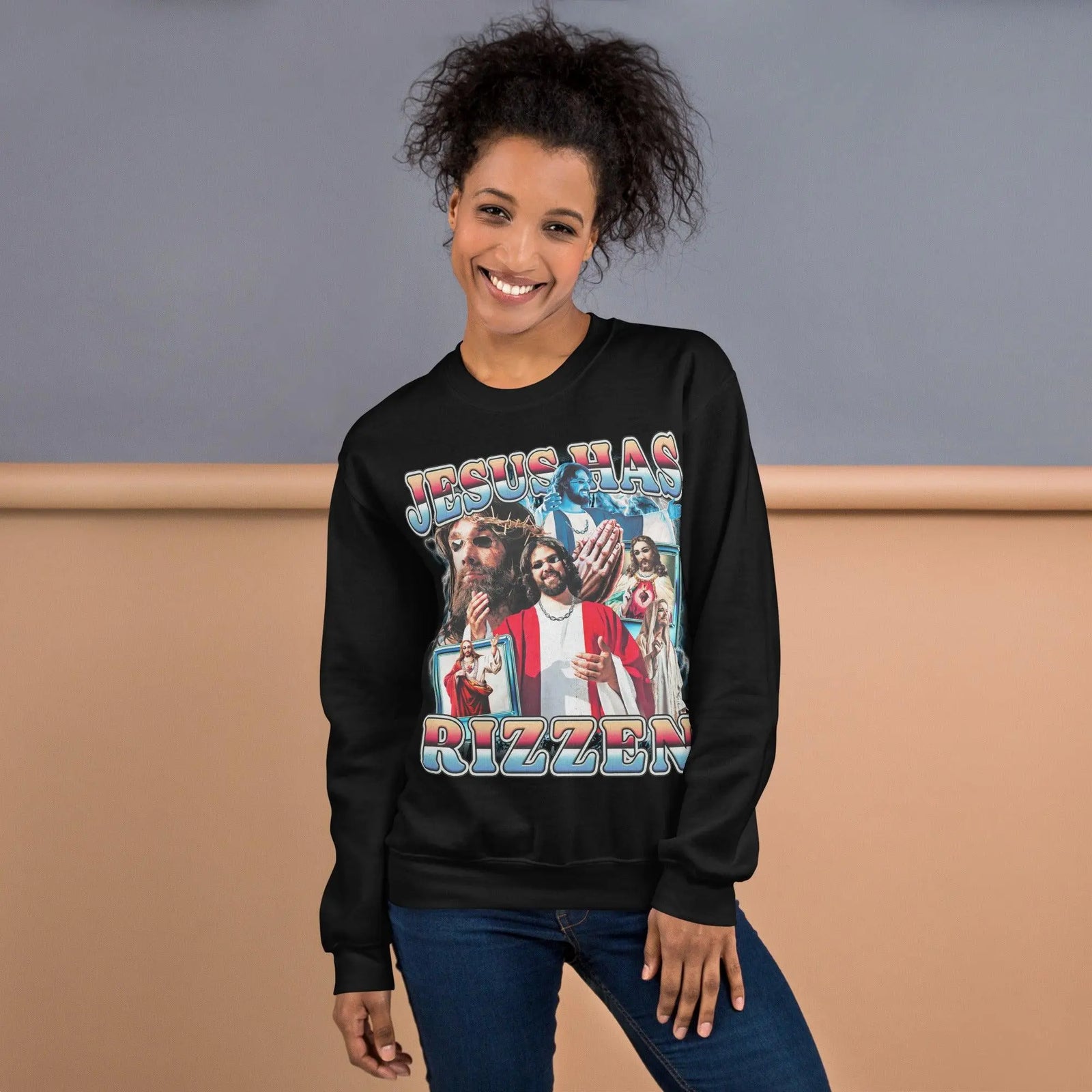 Jesus Has Rizzen (Updated Design) Sweatshirt - Orbital Clothing