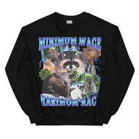 Sweatshirt „Mindestlohn, maximale Wut“ - Schwarz / S