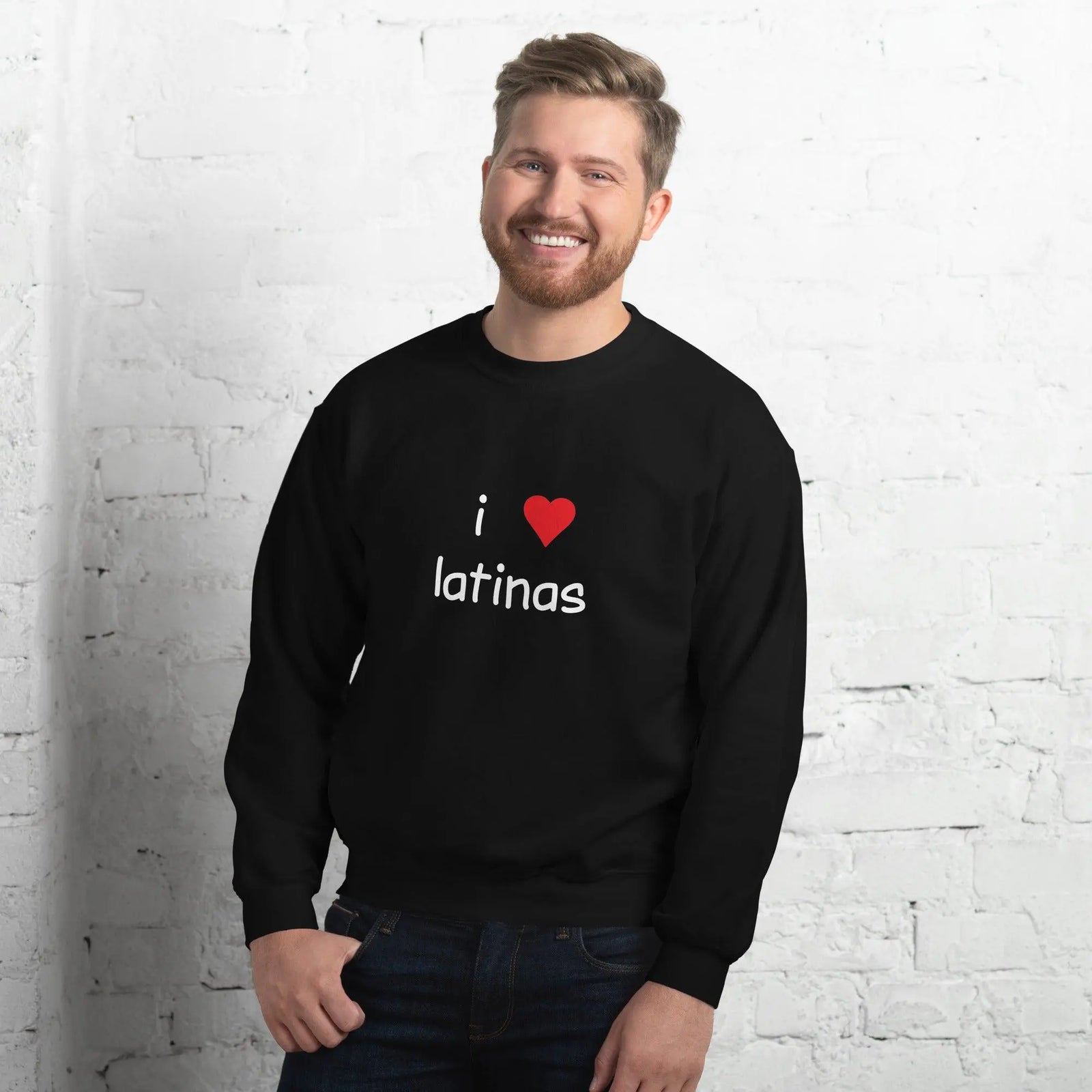 I Love Latinas Embroidered Sweatshirt - Orbital Clothing
